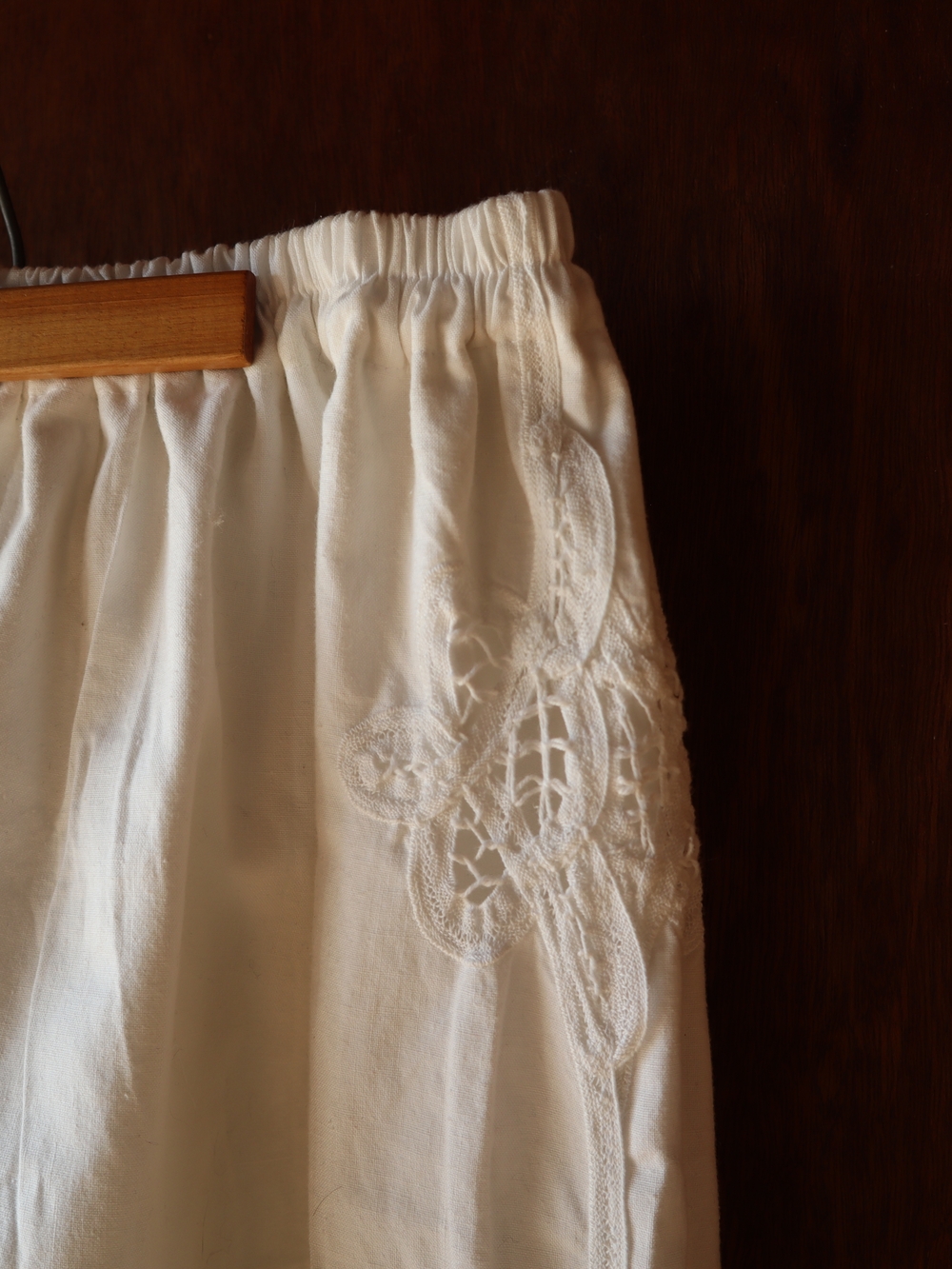Upcycled Lace Tablecloth Skirt White Embroidered Maxi Skirt M • L • XL - Picture 8 of 12